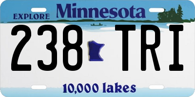 MN license plate 238TRI