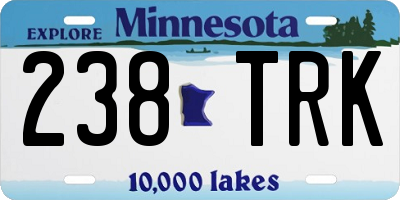 MN license plate 238TRK