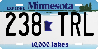 MN license plate 238TRL