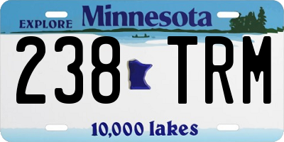 MN license plate 238TRM