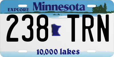 MN license plate 238TRN