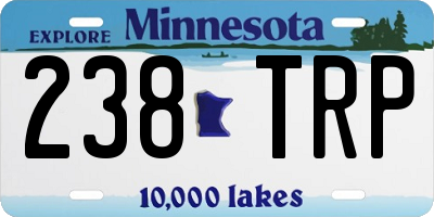 MN license plate 238TRP