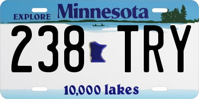 MN license plate 238TRY