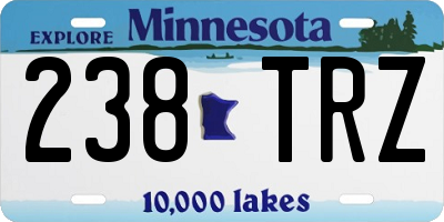 MN license plate 238TRZ