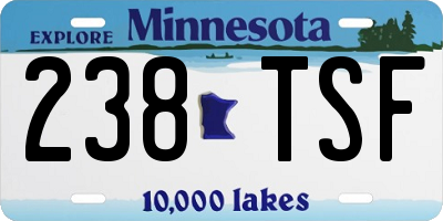 MN license plate 238TSF