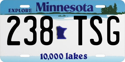 MN license plate 238TSG