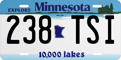 MN license plate 238TSI