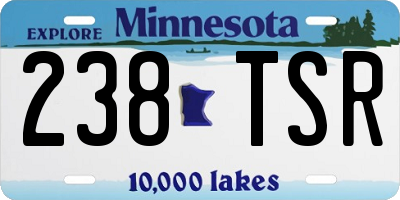 MN license plate 238TSR