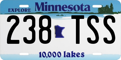 MN license plate 238TSS