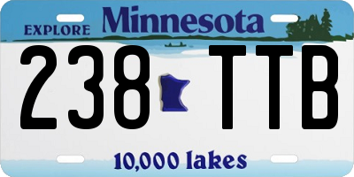MN license plate 238TTB