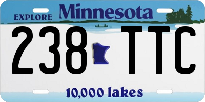 MN license plate 238TTC