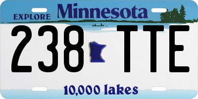 MN license plate 238TTE