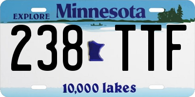 MN license plate 238TTF