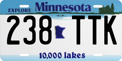 MN license plate 238TTK
