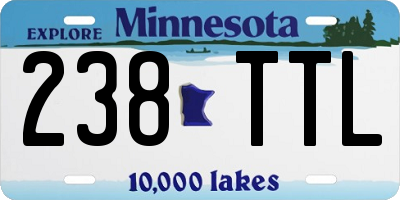 MN license plate 238TTL