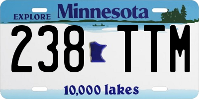 MN license plate 238TTM