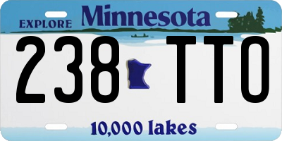 MN license plate 238TTO