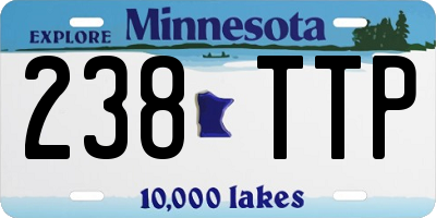 MN license plate 238TTP
