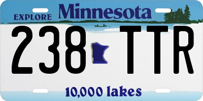 MN license plate 238TTR