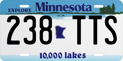MN license plate 238TTS