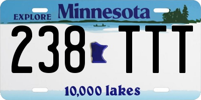 MN license plate 238TTT