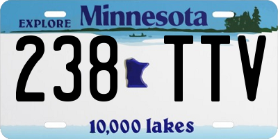 MN license plate 238TTV