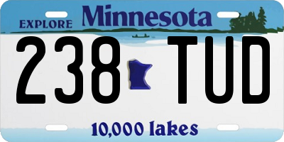 MN license plate 238TUD
