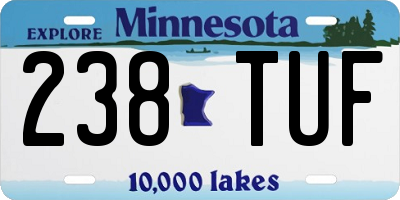 MN license plate 238TUF