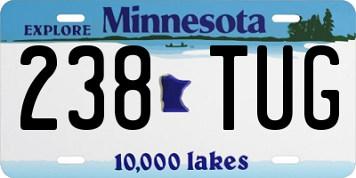 MN license plate 238TUG