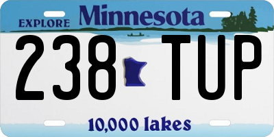 MN license plate 238TUP