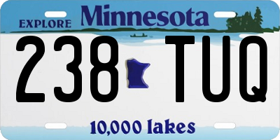 MN license plate 238TUQ