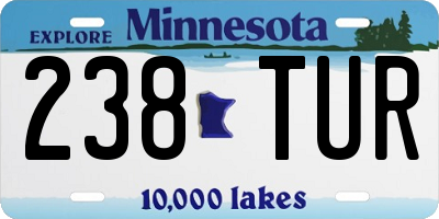 MN license plate 238TUR