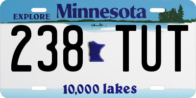MN license plate 238TUT