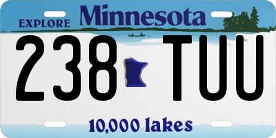 MN license plate 238TUU