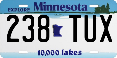 MN license plate 238TUX