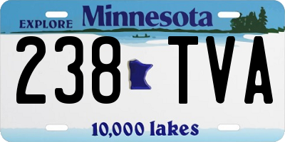MN license plate 238TVA