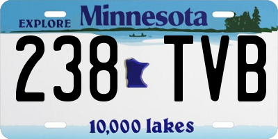 MN license plate 238TVB