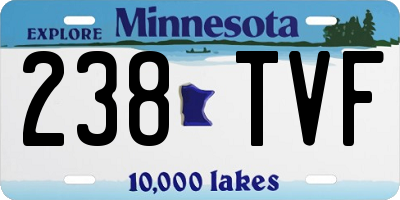 MN license plate 238TVF