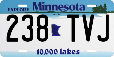MN license plate 238TVJ
