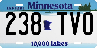 MN license plate 238TVO