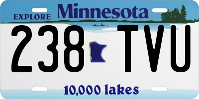 MN license plate 238TVU