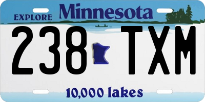 MN license plate 238TXM