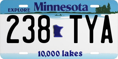 MN license plate 238TYA