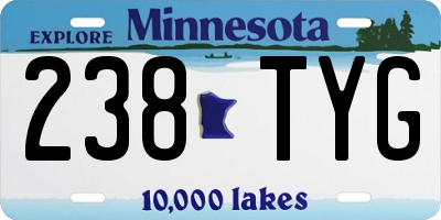 MN license plate 238TYG