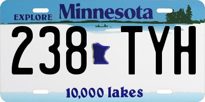 MN license plate 238TYH