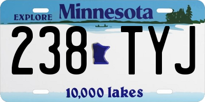 MN license plate 238TYJ