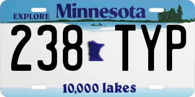MN license plate 238TYP