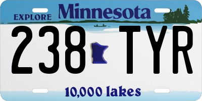 MN license plate 238TYR