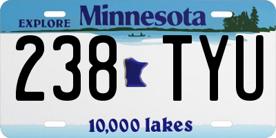 MN license plate 238TYU