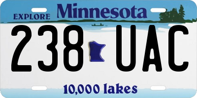MN license plate 238UAC